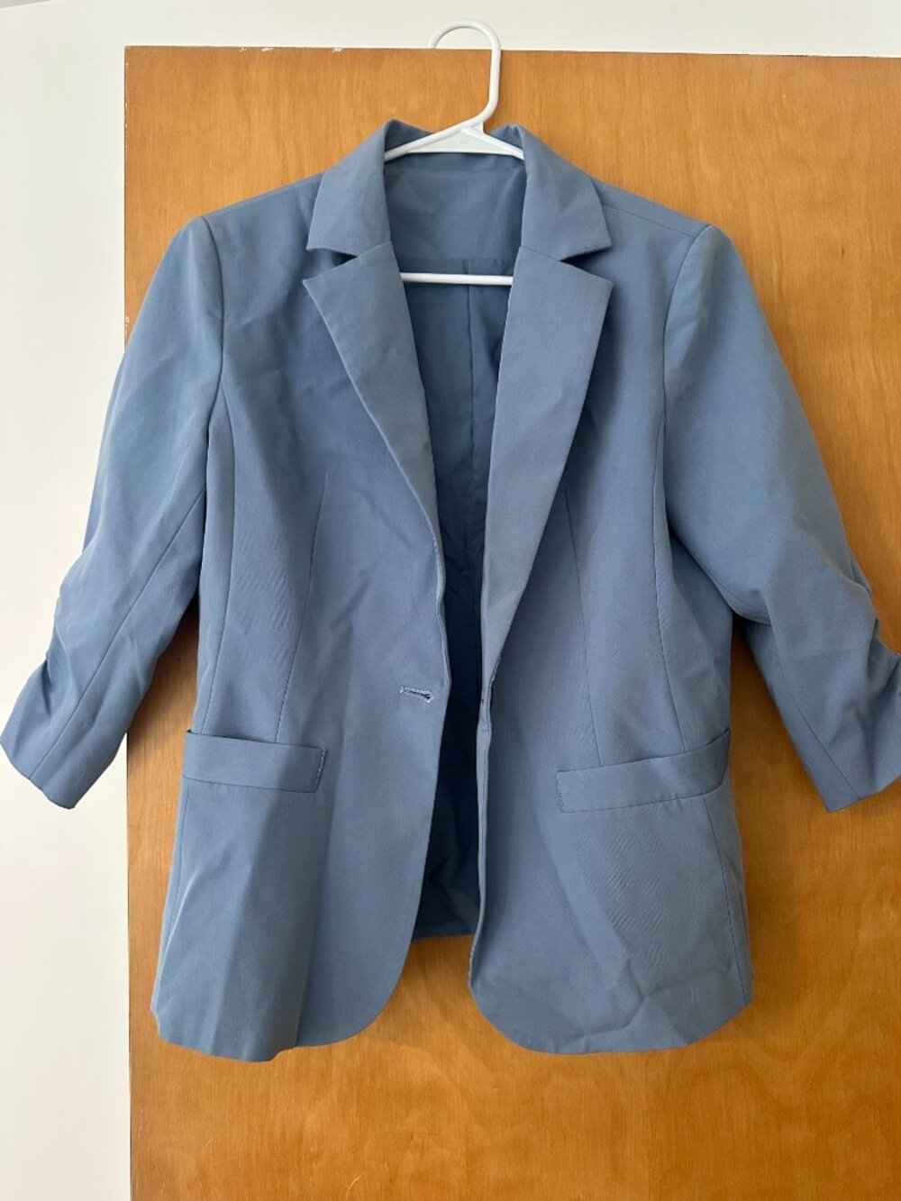 Blazers for Women Suit Jackets Dressy 3/4 Sleeve Blazer Business Airy Blue Small - Picture 2 of 2